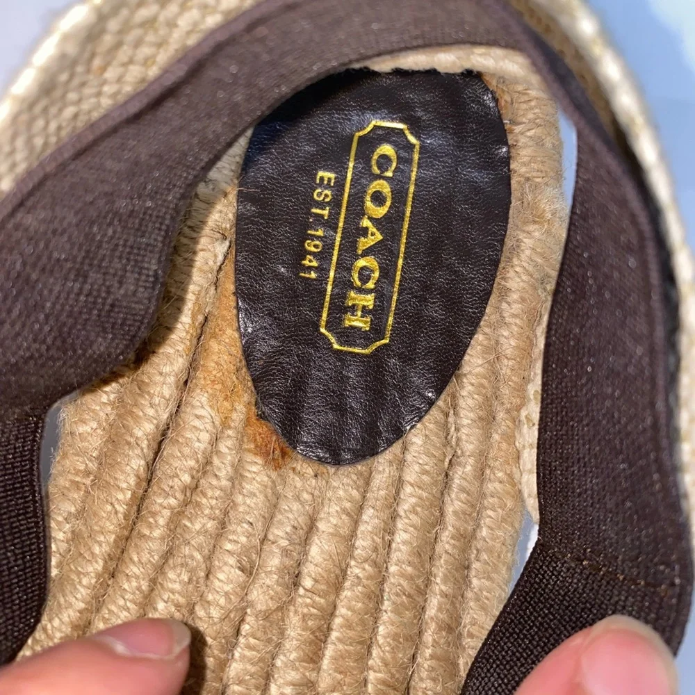Coach Brown Espadrille Flats - Picture 4 of 7